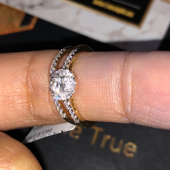 10k solid gold real solitaire diamond engagement bridal ring set free appraisal! - Picture 5 of 13